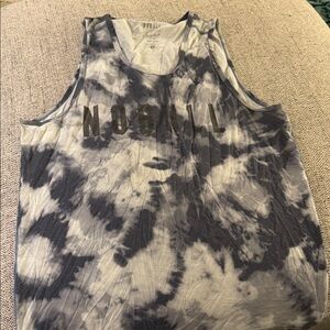NOBULL Navy and Gray Tie-Dye Tank